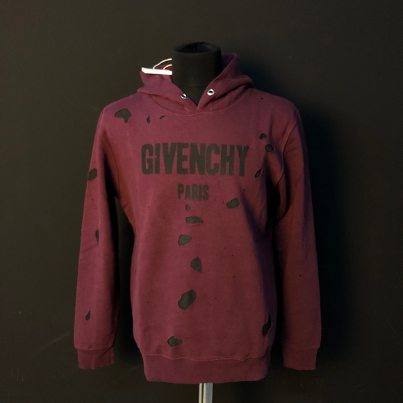 givenchy destroyed hoodie pink
